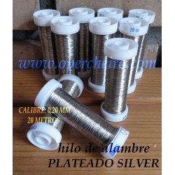 Hilo metálico plateado silver