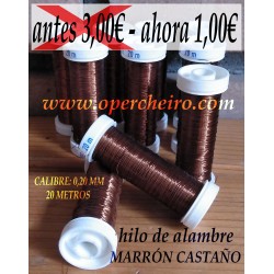 Hilo metálico marrón castaño