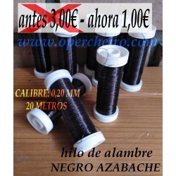 Hilo metálico negro azabache