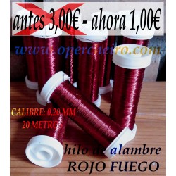 Hilo metálico rojo fuego